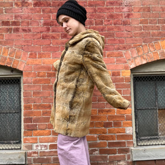 Y2K Brown Button-up Coat | Medium | Vintage VTG - Picture 2 of 3